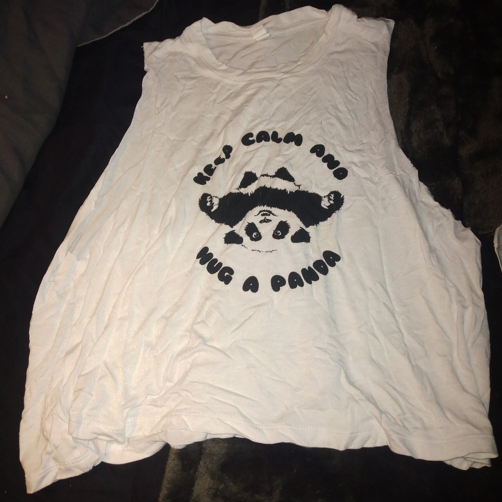 NWT Brand new panda crop top size medium